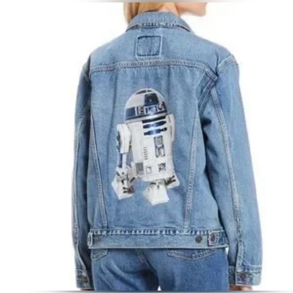Levi's Limited Edition Star Wars Denim Jacket with R2-D2 Design size Medium